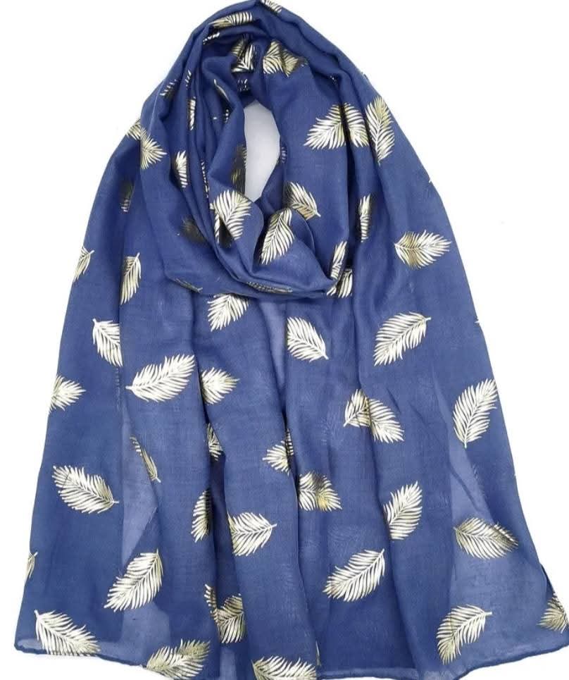 Foulard imprimé feuilles