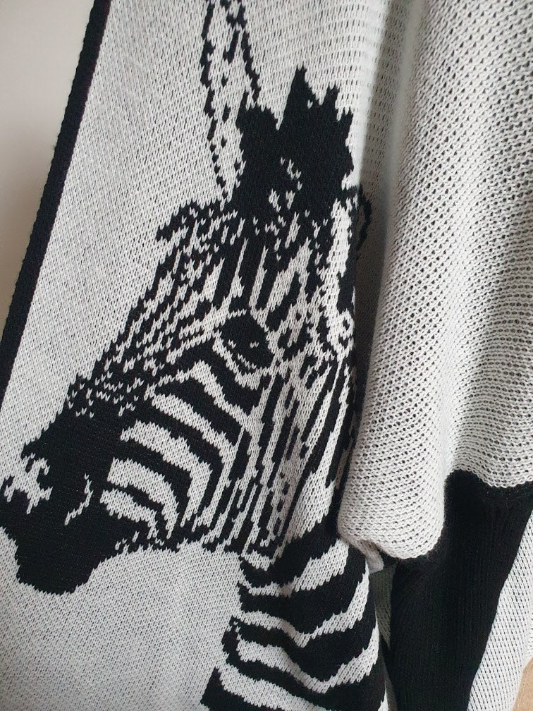 Gilet motif zèbre