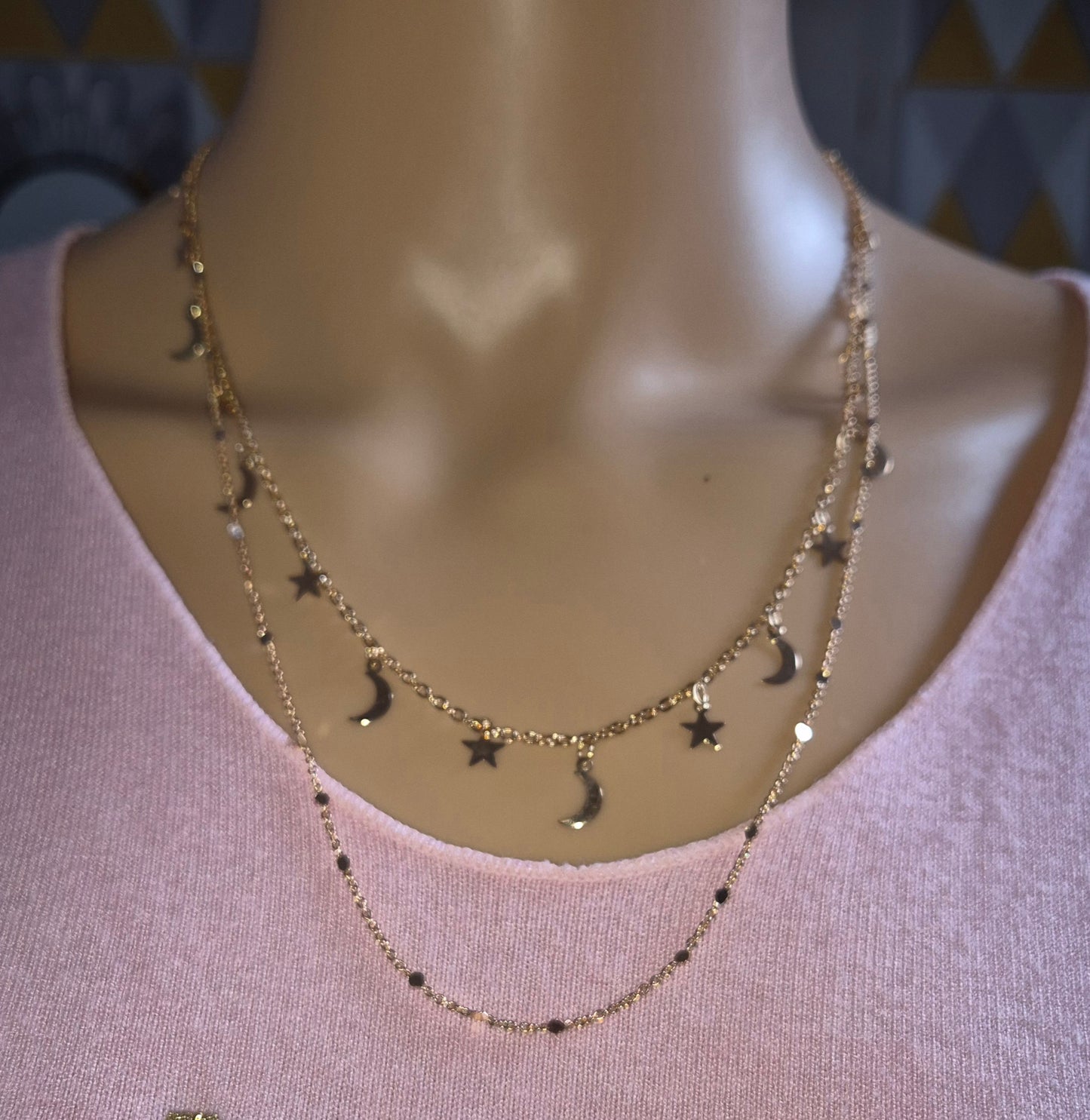 Collier double rangées