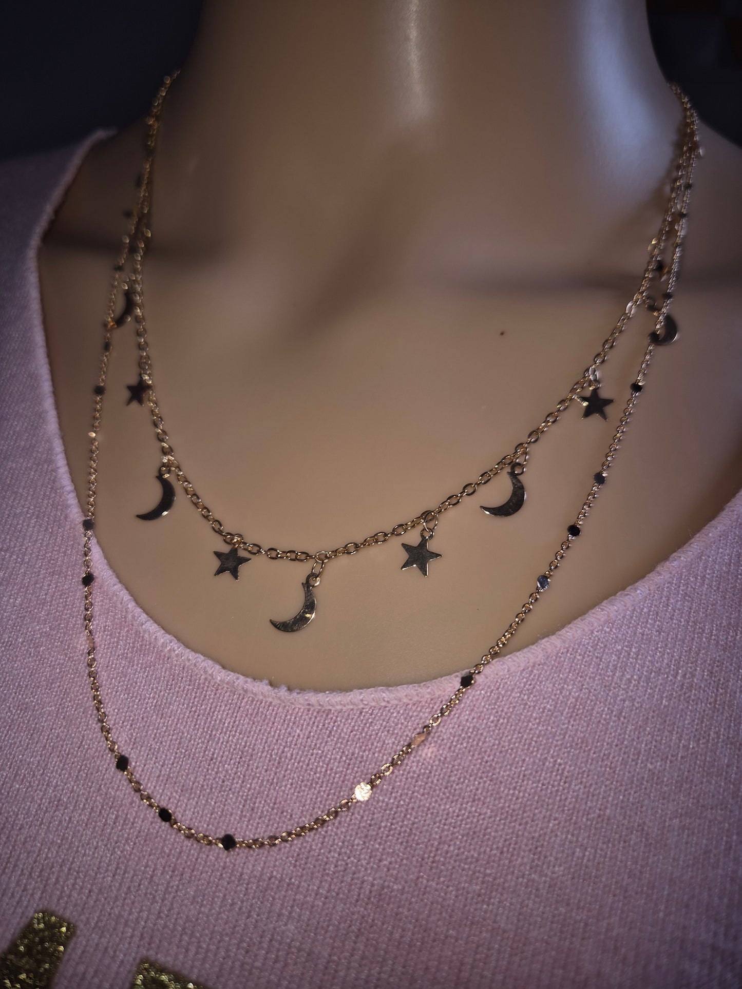 Collier double rangées