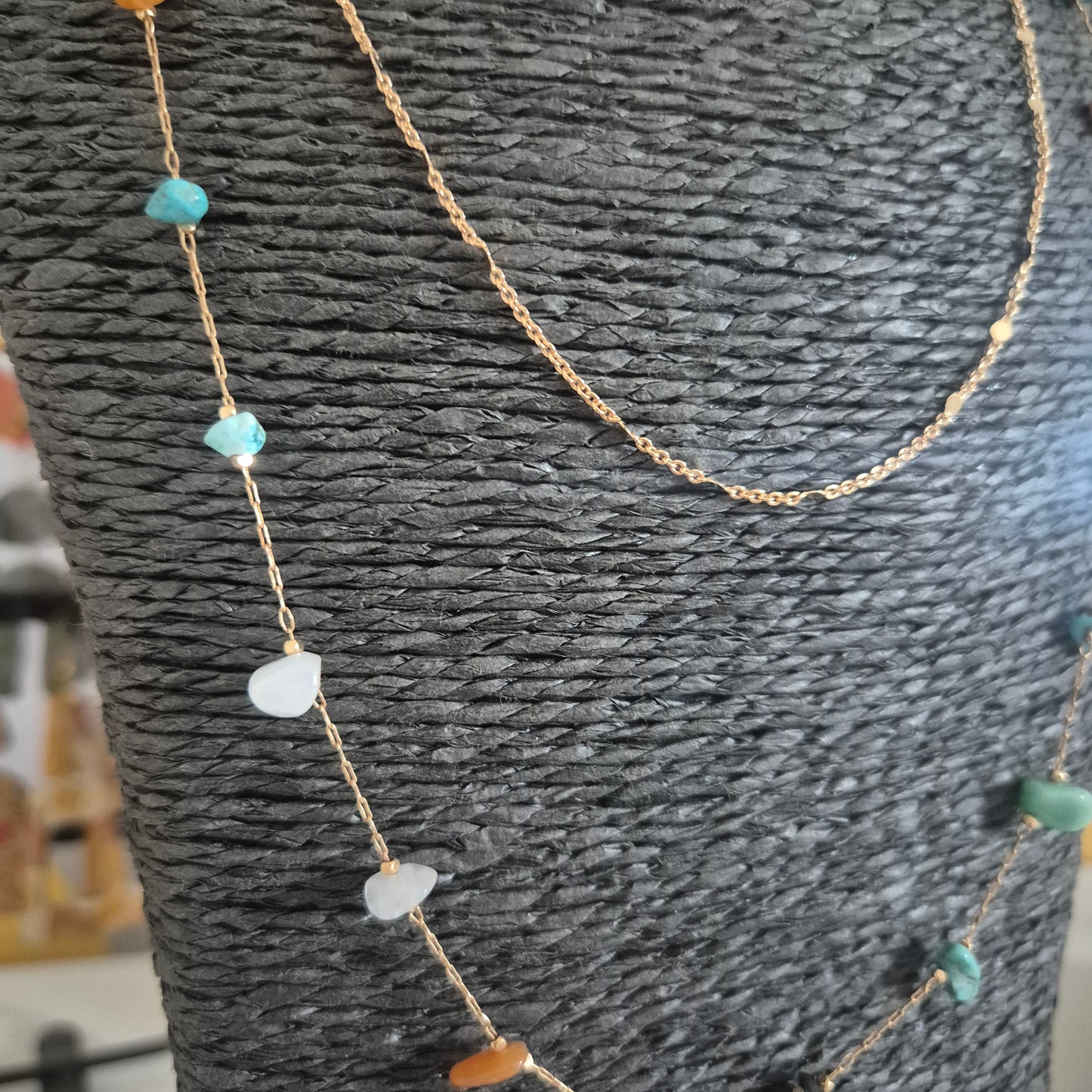 Collier double rangées