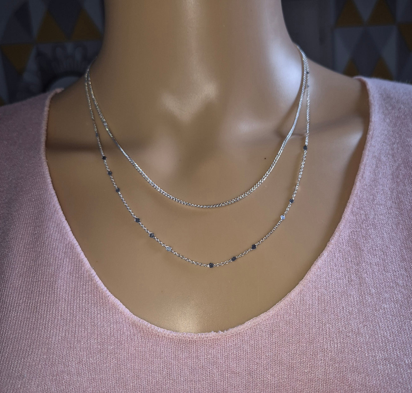 Collier double rangées