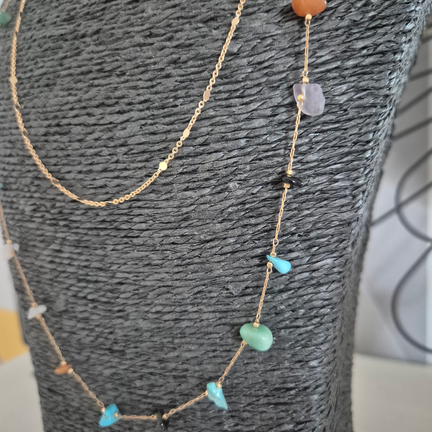 Collier double rangées
