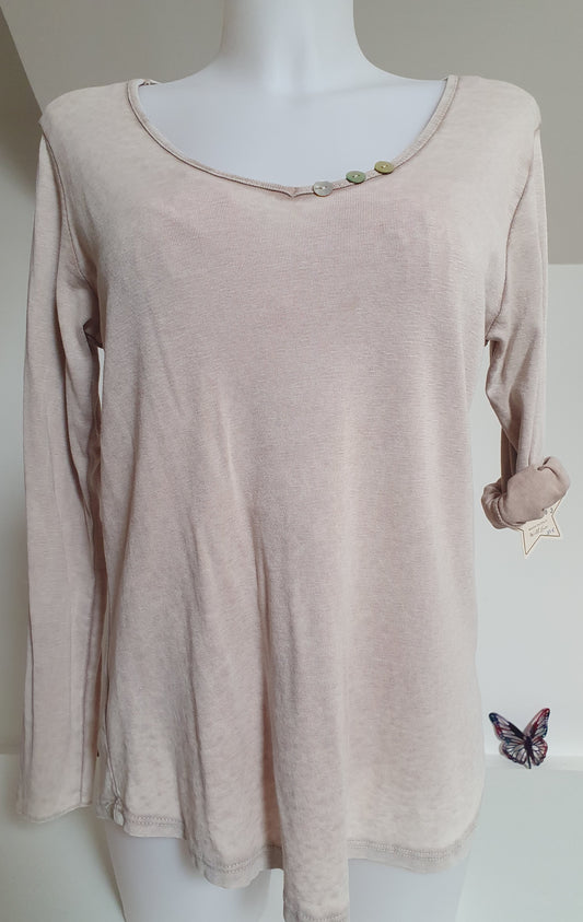 Sweat shirt col V