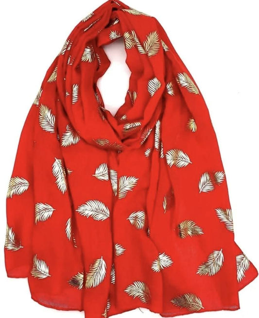 Foulard imprimé feuilles