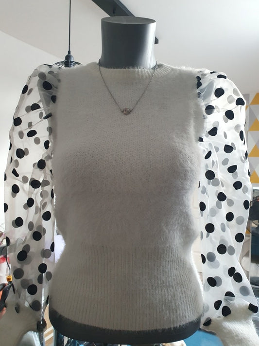 Pull manche transparente