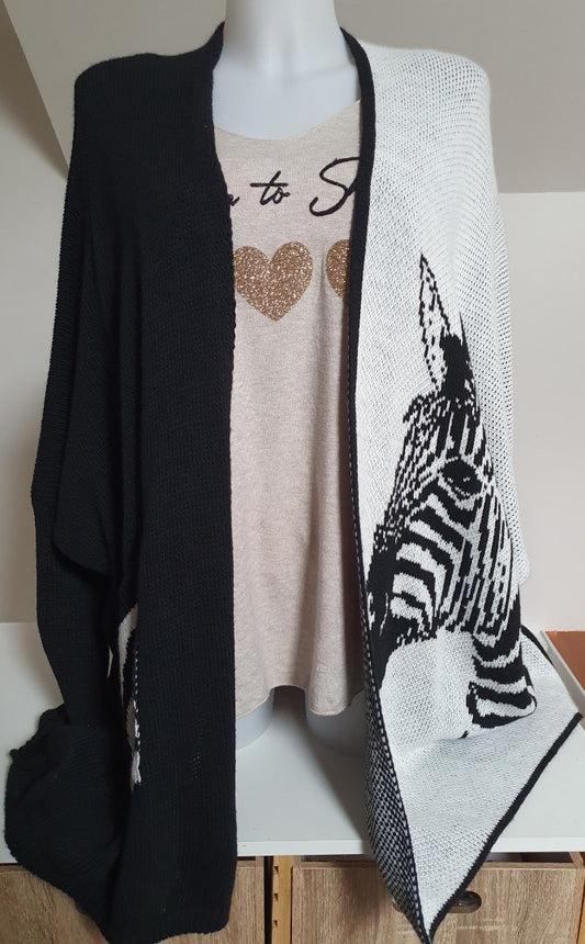 Gilet motif zèbre