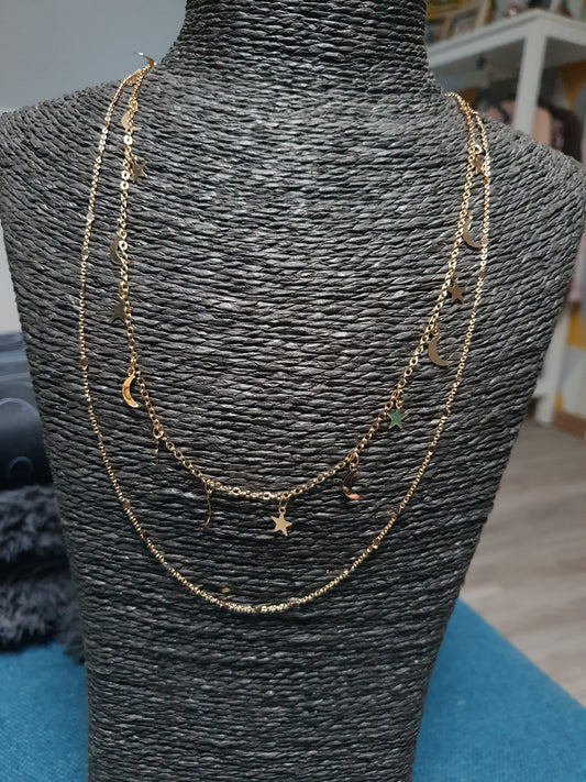 Collier double rangées